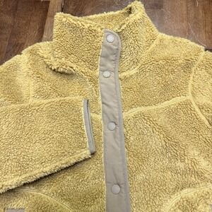 L.L Bean Womens Plus L-Pet Beans Sherpa Fleece Jacket 516769 Gold Deep High Pile